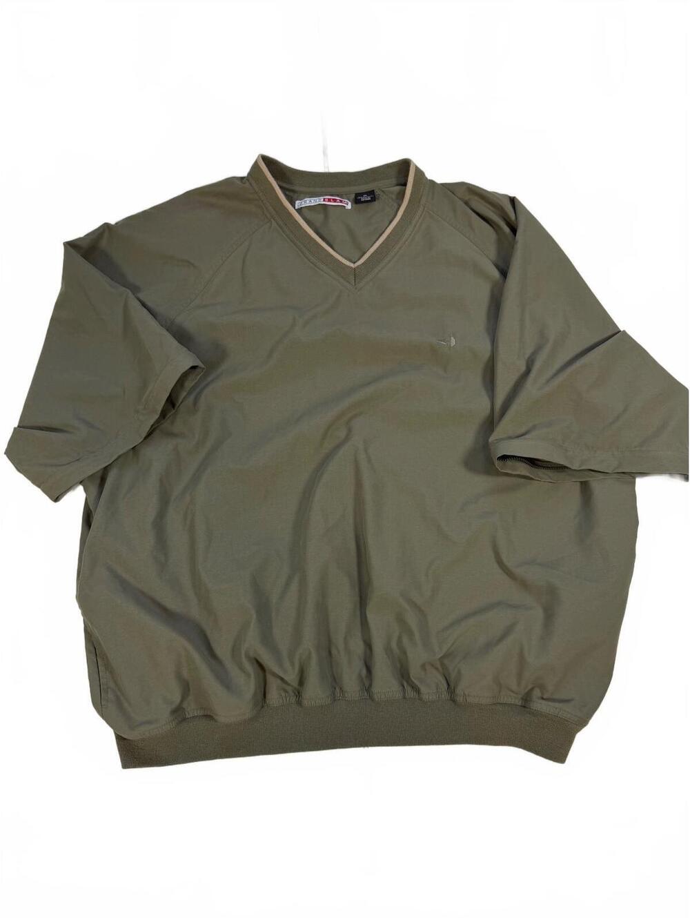 Grand Slam Olive Green V-Neck Pullover Tee